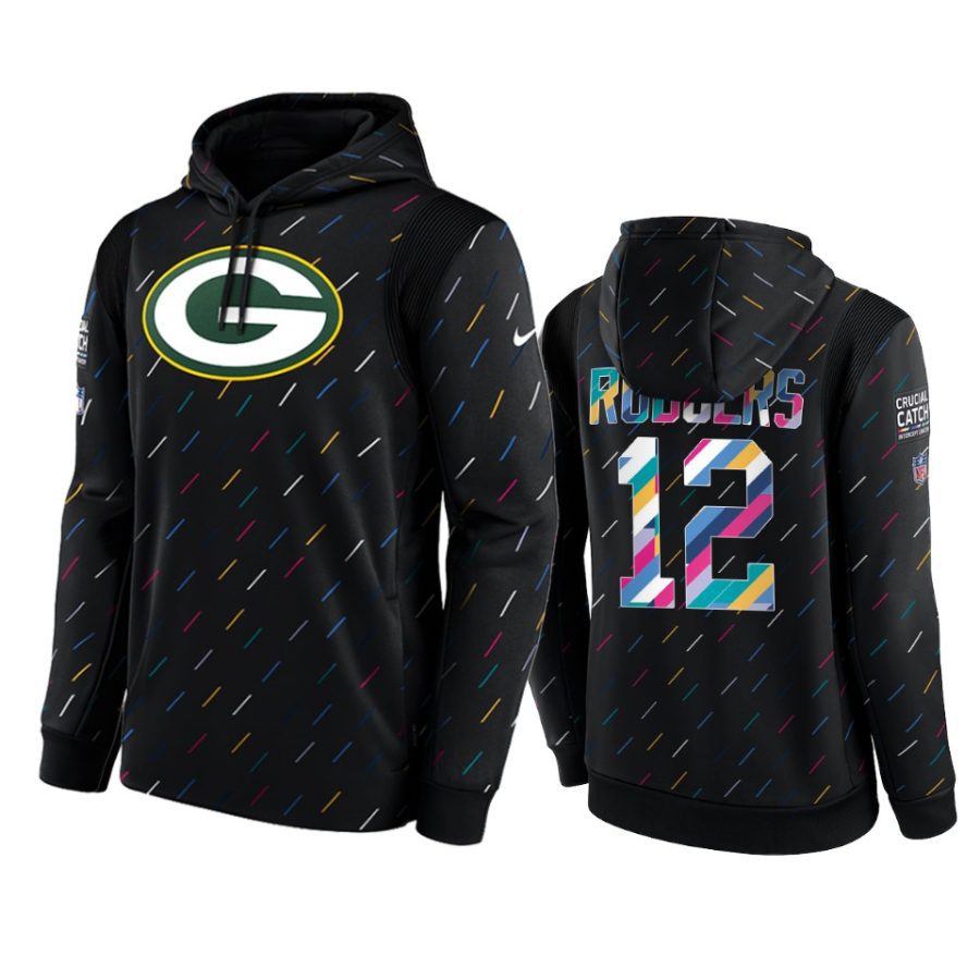 aaron rodgers packers charcoal 2021 nfl crucial catch hoodie