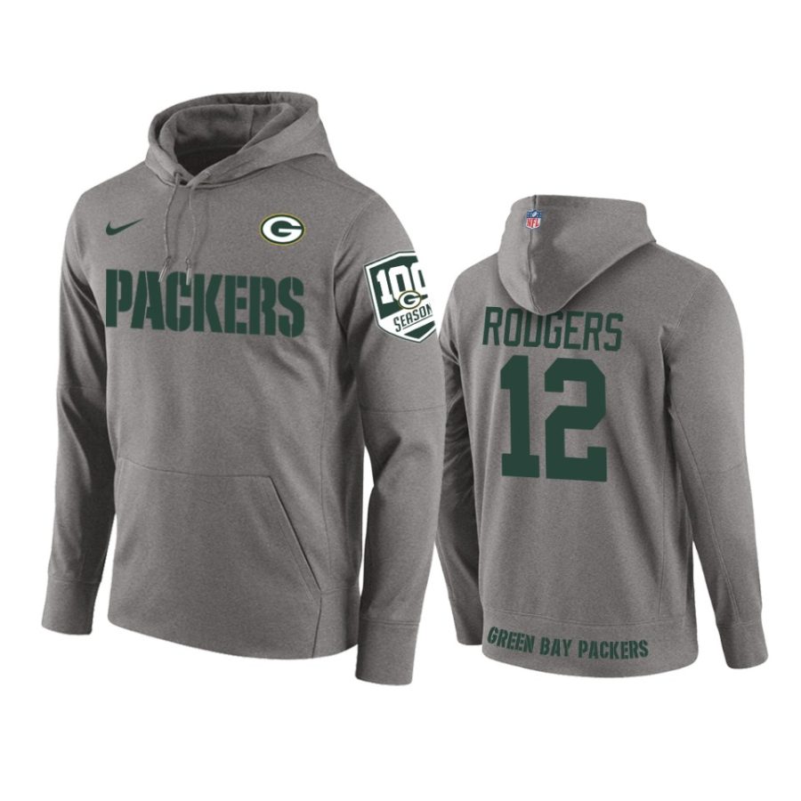 aaron rodgers packers gray circuit wordmark hoodie