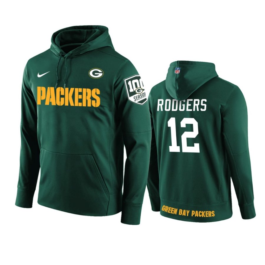 aaron rodgers packers green circuit wordmark hoodie