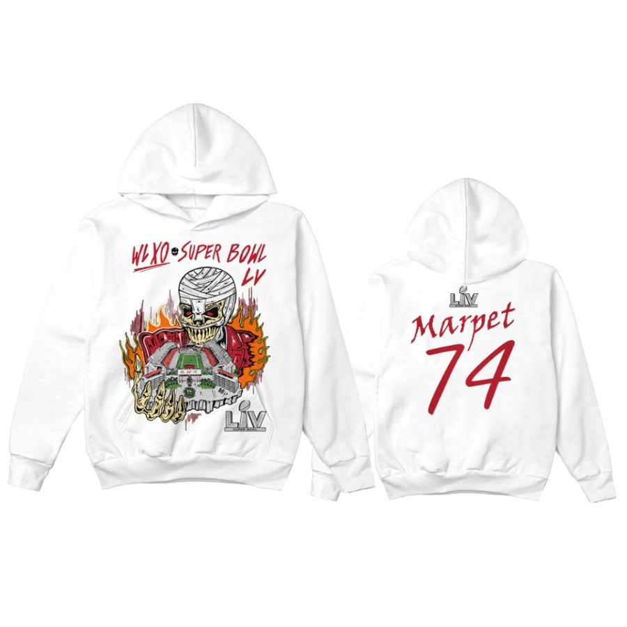 ali marpet tampa bay buccaneers white super bowl lv halftime show hoodie