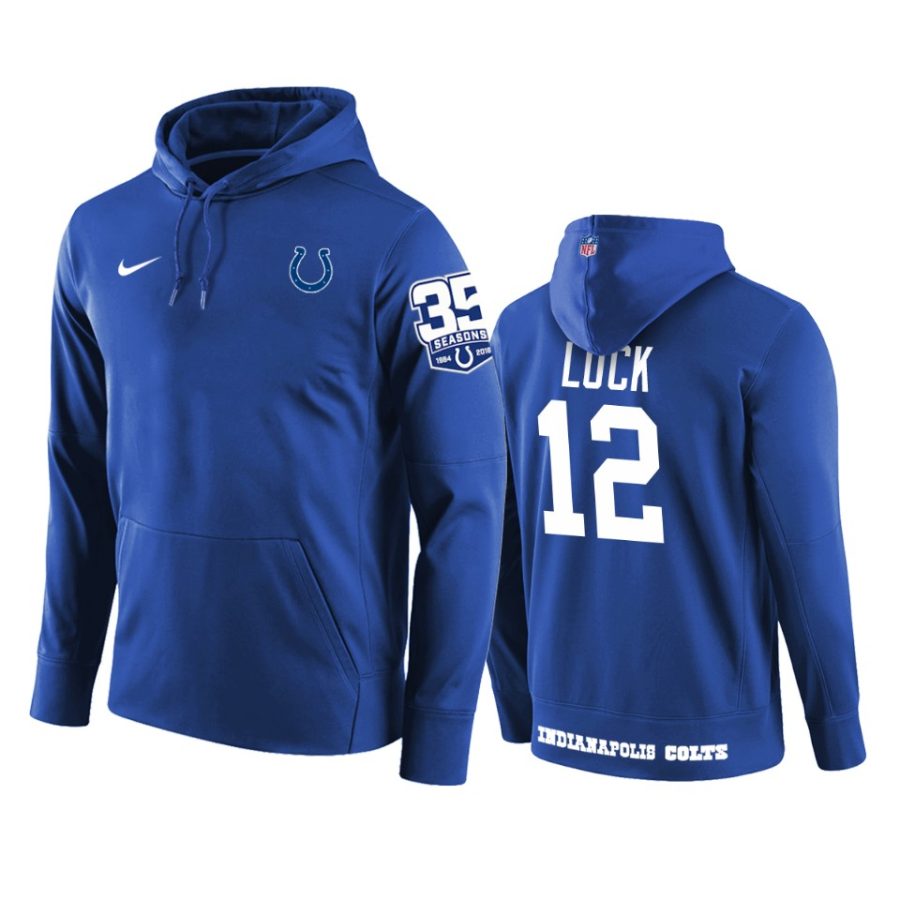 andrew luck colts royal circuit wordmark hoodie