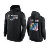 atlanta falcons custom black 2022 nfl crucial catch therma hoodie