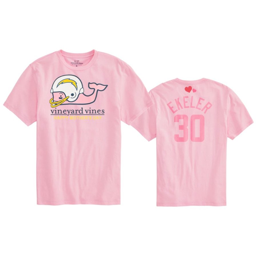 austin ekeler chargers pink 2020 mothers day t shirt