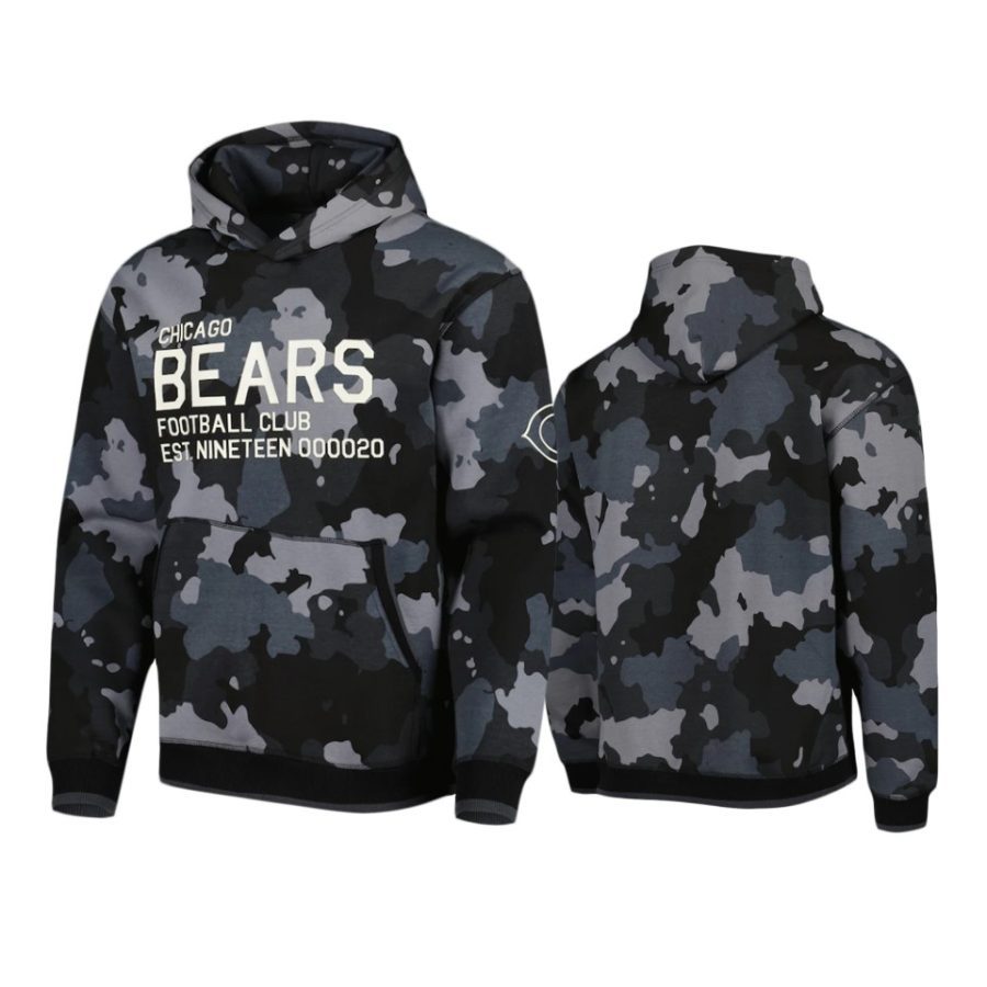 bears black camo pullover hoodie