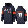 bears custom navy sideline team logo 100th season hoodie