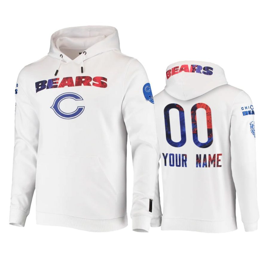 bears custom white americana hoodie