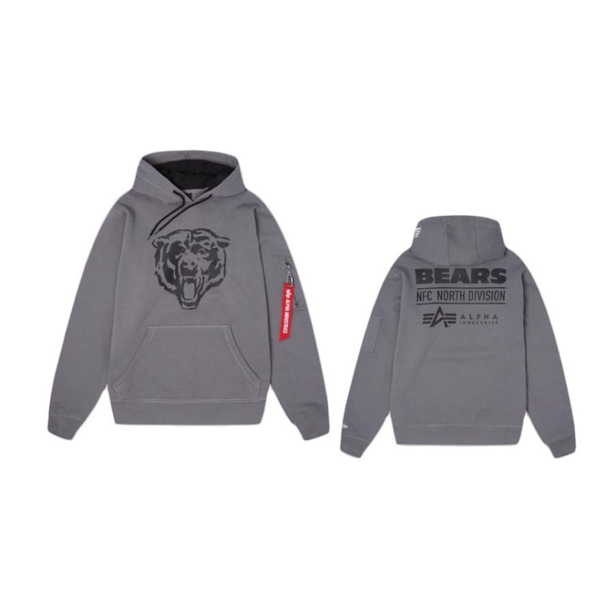 bears gray alpha industries hoodie