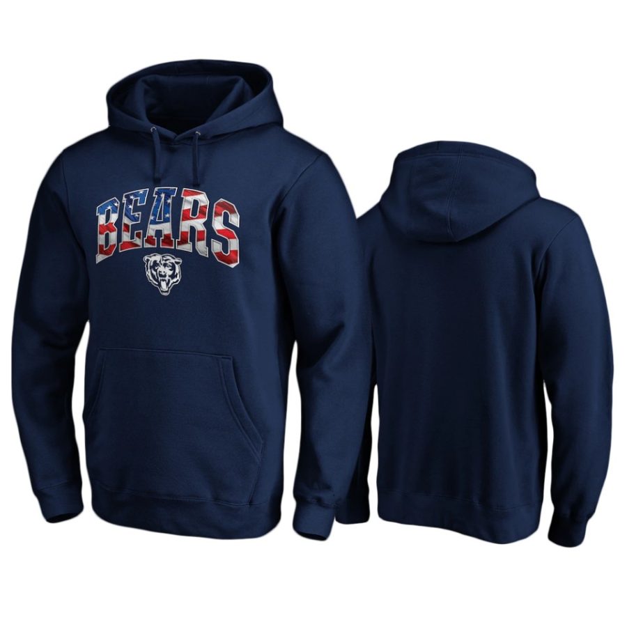 bears navy banner wave pullover hoodie