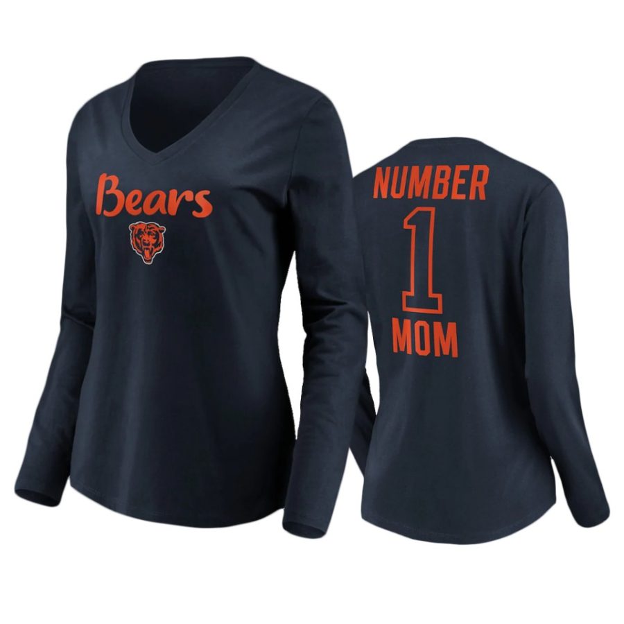 bears number one mom navy t shirt