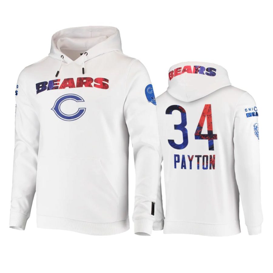 bears walter payton white americana hoodie