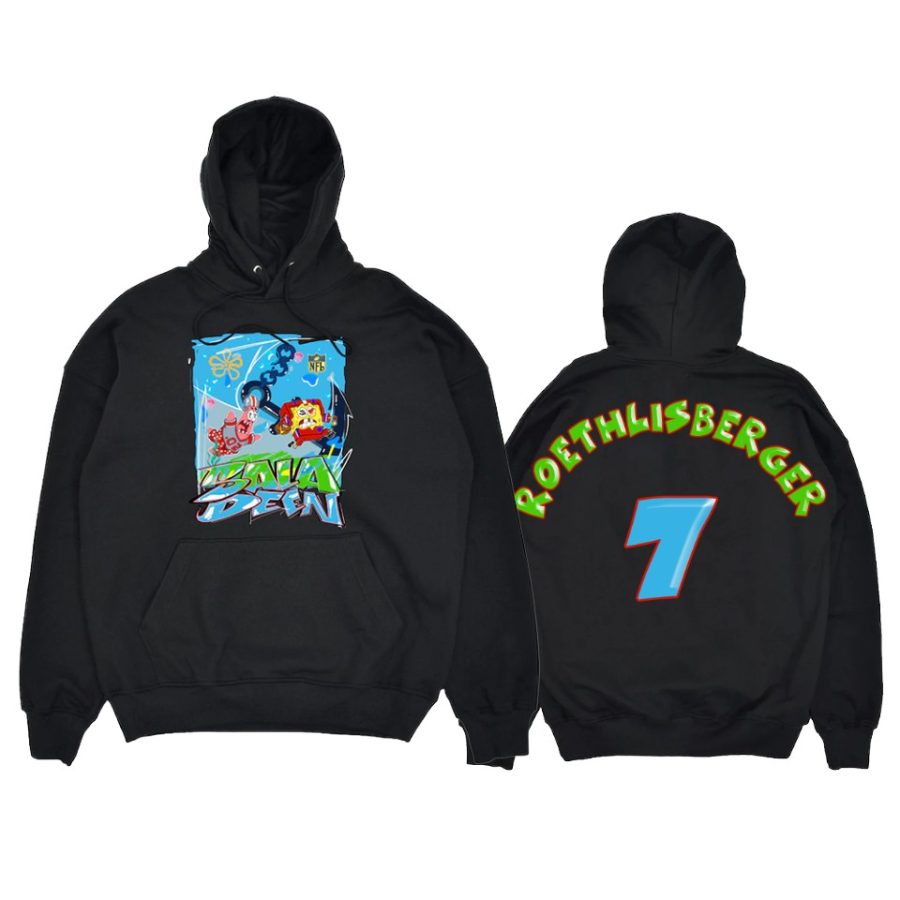 ben roethlisberger pongebob king saladeen black teams hoodie