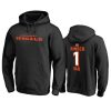 bengals black number 1 dad pullover hoodie