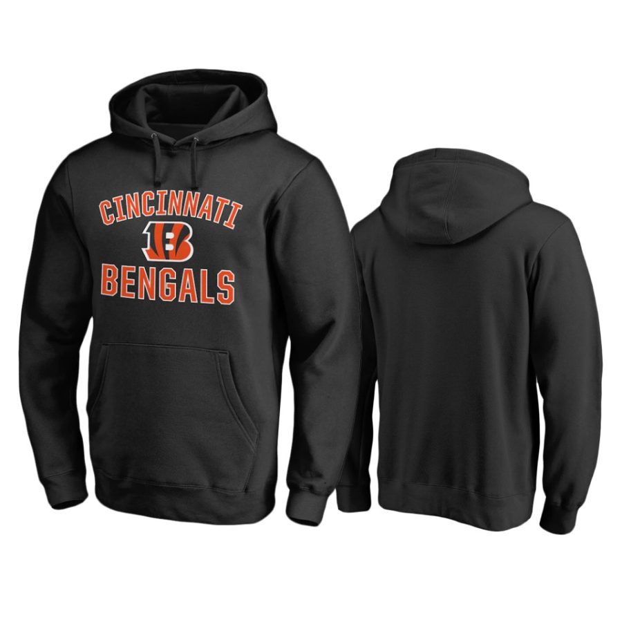 bengals black victory arch pullover hoodie