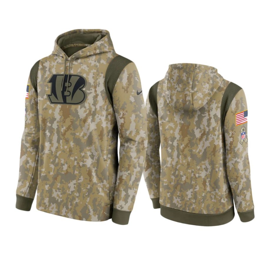 bengals camo 2021 salute to service therma performance hoodie