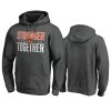 bengals heather charcoal stronger together hoodie