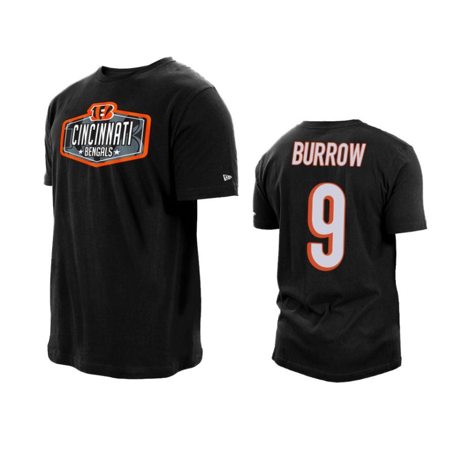 bengals joe burrow black 2021 nfl draft hook t shirt