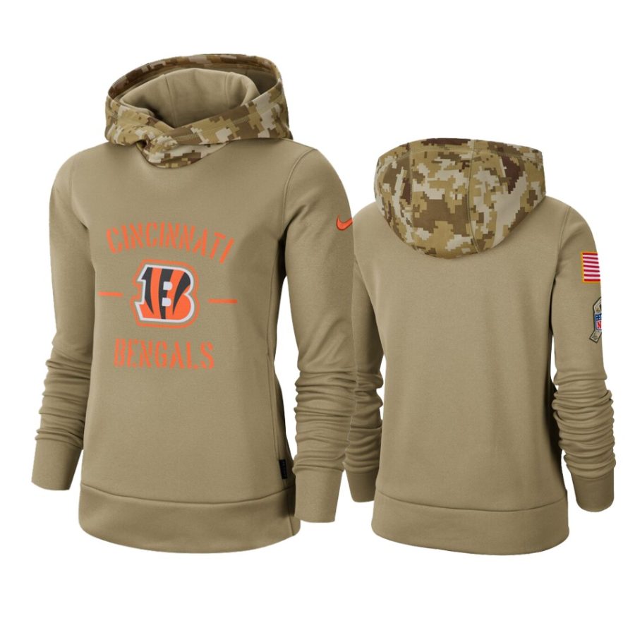 bengals khaki 2019 salute to service pullover hoodie