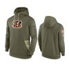 bengals olive 2022 salute to service therma hoodie