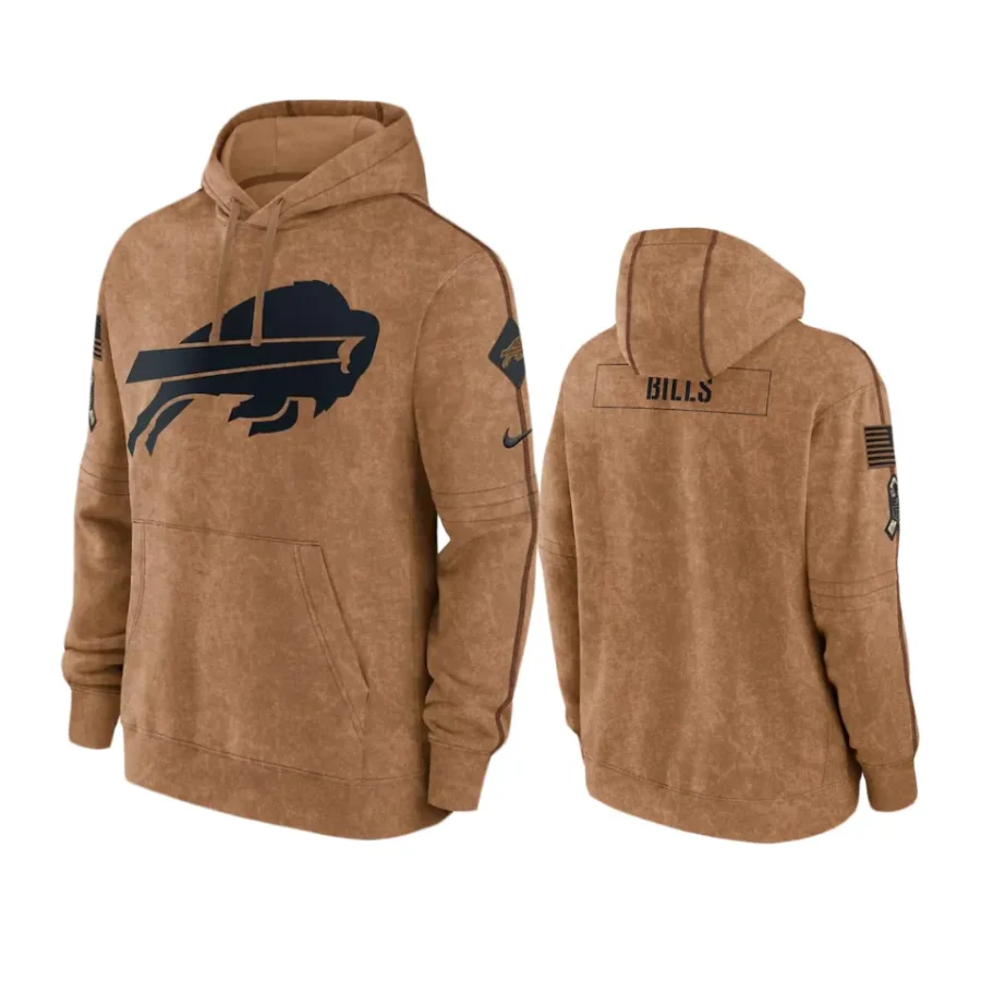 bills brown 2023 salute to service club hoodie