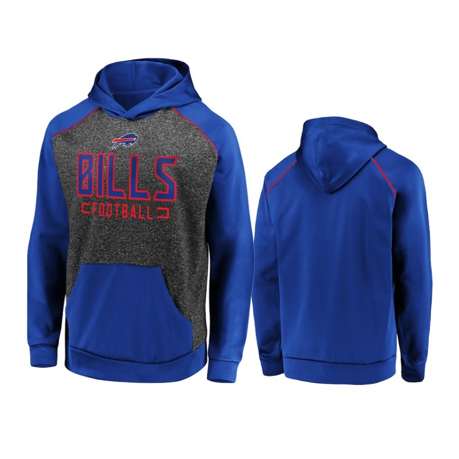 bills charcoal royal game day ready chiller fleece pullover hoodie