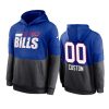 bills custom royal charcoal sideline impact lockup hoodie