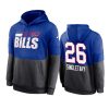 bills devin singletary royal charcoal sideline impact lockup hoodie