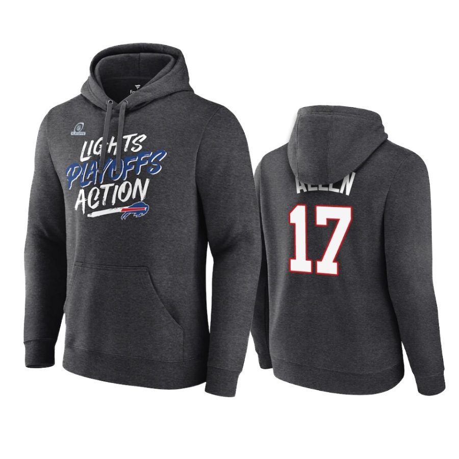 bills josh allen charcoal 2021 nfl playoffs hoodie