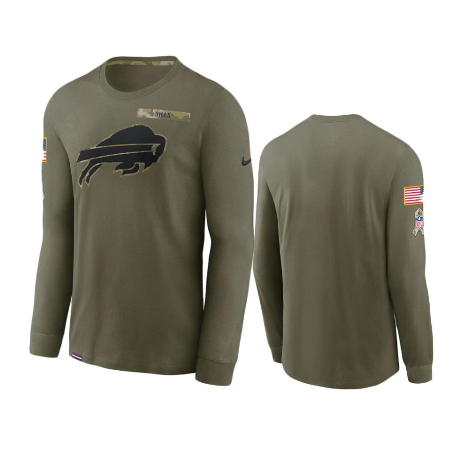 bills olive 2021 salute to service performance long sleeve t shirt