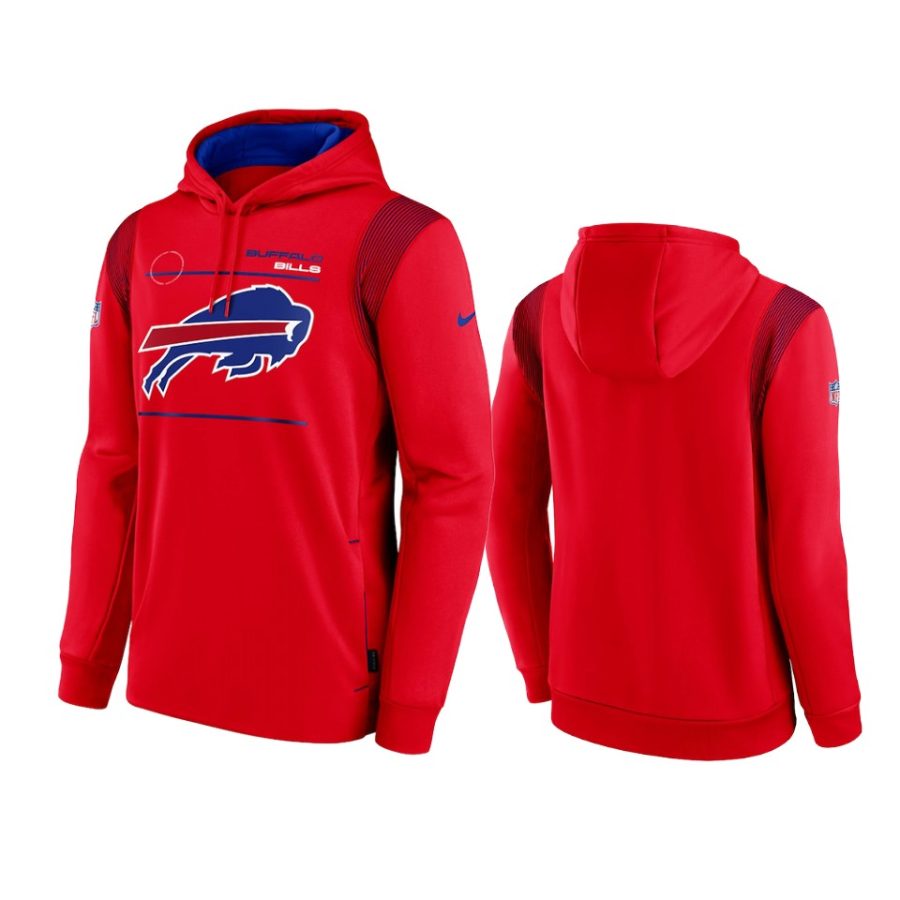 bills red sideline logo performance hoodie