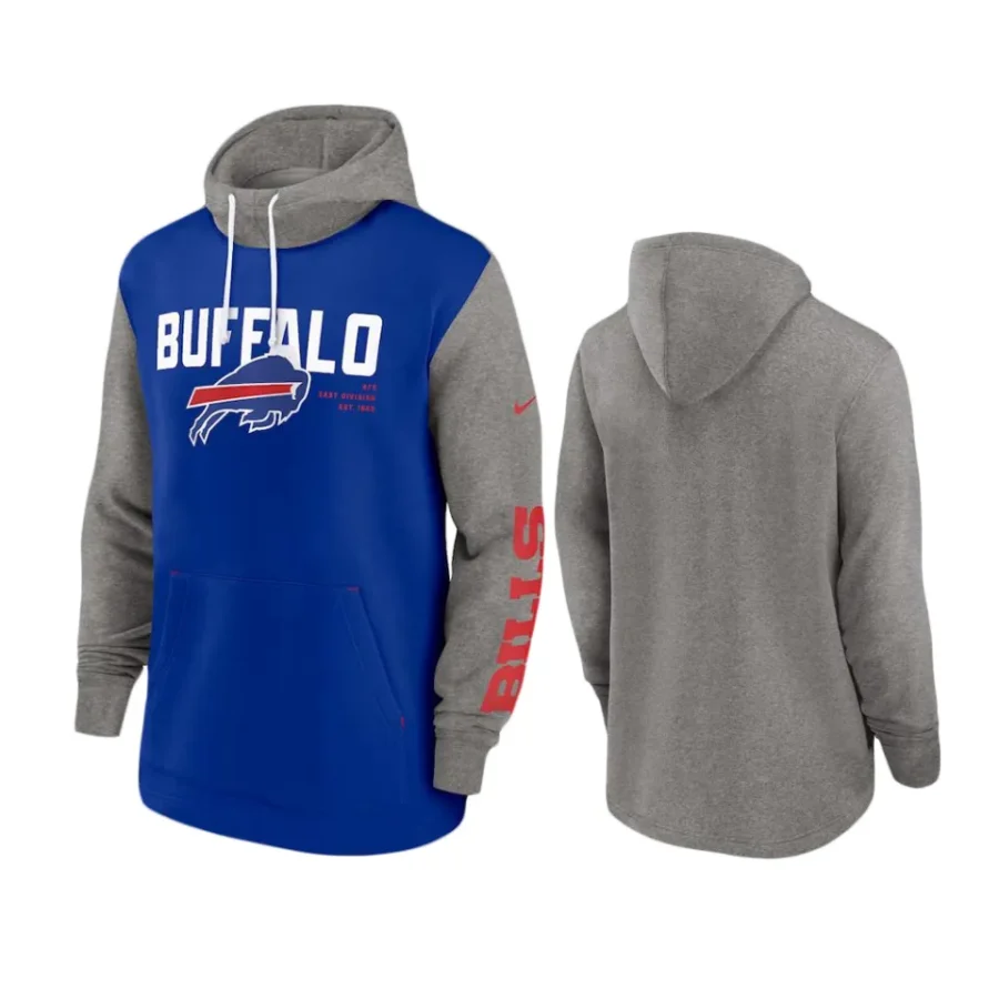 bills royal color block fashion hoodie