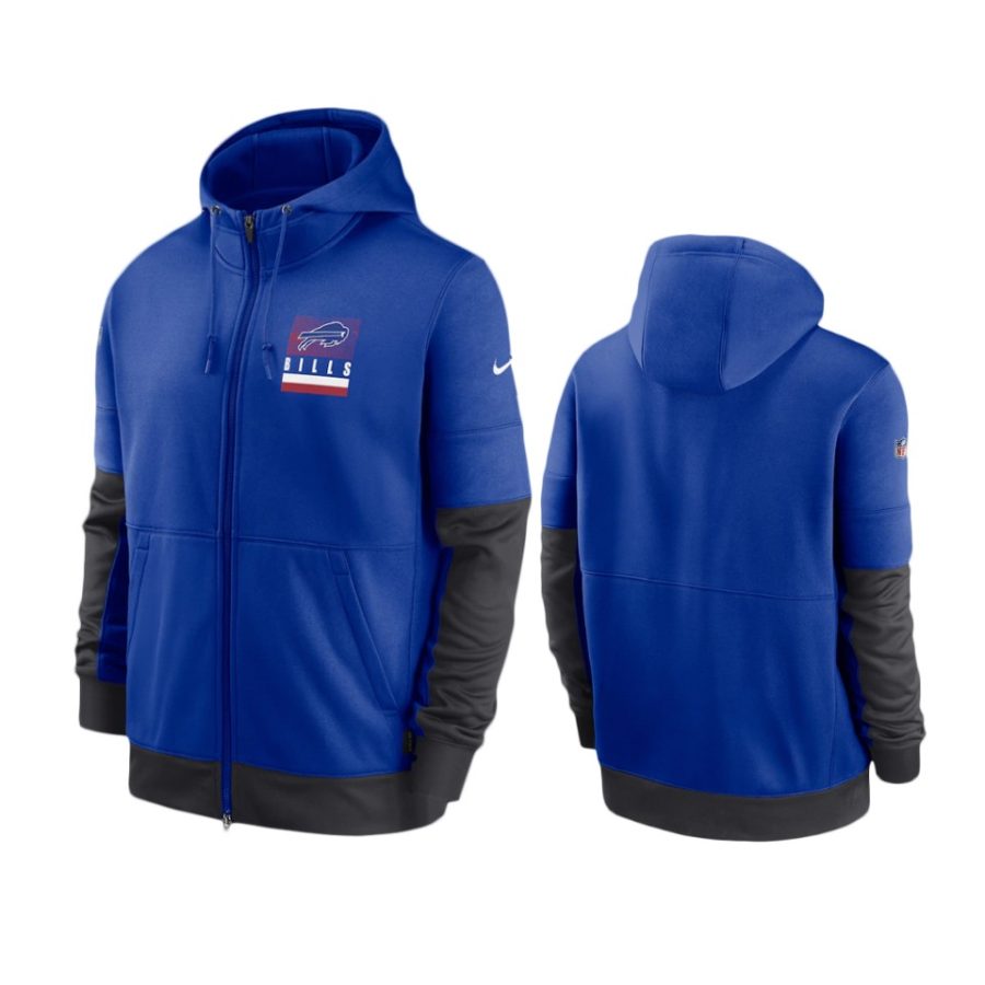 bills royal sideline impact lockup full zip hoodie