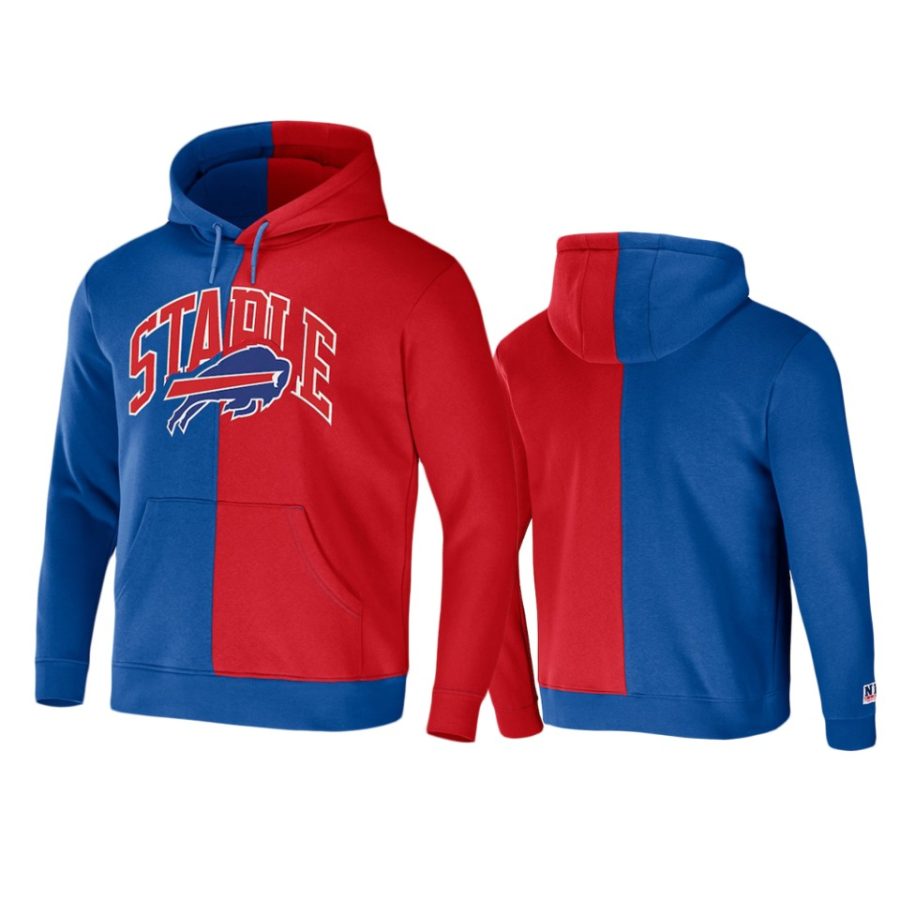 bills royal staple split logo hoodie