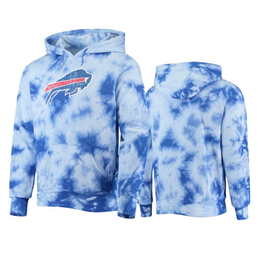 bills royal tie dye pullover hoodie