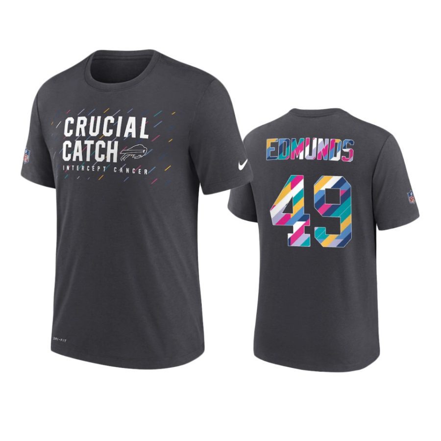 bills tremaine edmunds charcoal 2021 nfl crucial catch t shirt