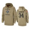 bo jackson raiders tan 2019 salute to service sideline therma hoodie