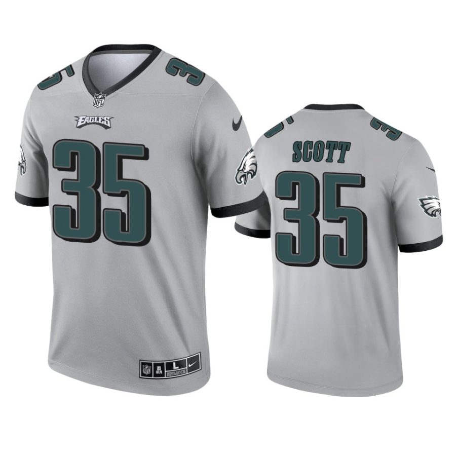 boston scott eagles 2021 inverted legend silver jersey