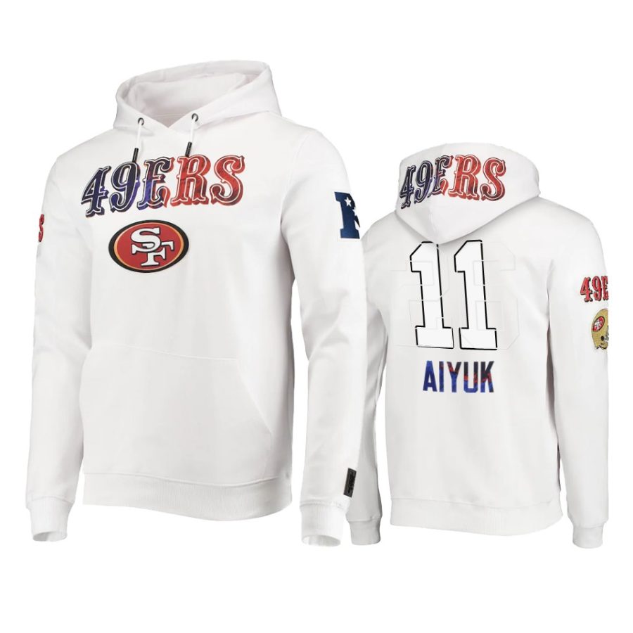 brandon aiyuk 49ers white americana hoodie