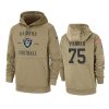 brandon parker raiders tan 2019 salute to service sideline therma hoodie