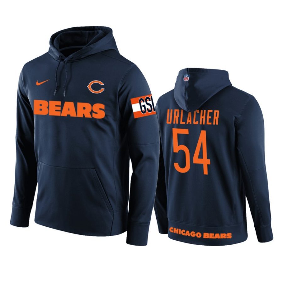 brian urlacher bears navy circuit wordmark hoodie