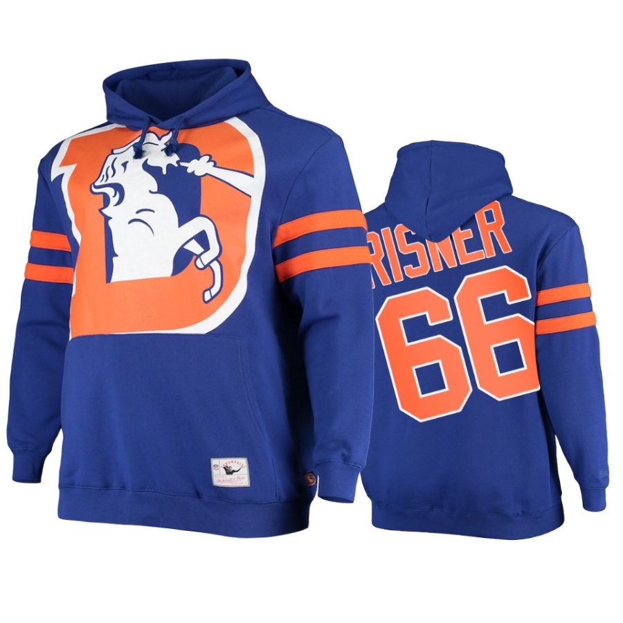 broncos dalton risner royal big face hoodie