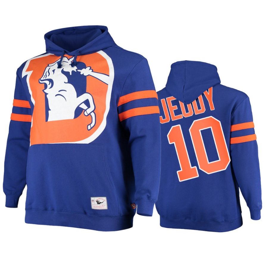 broncos jerry jeudy royal big face hoodie