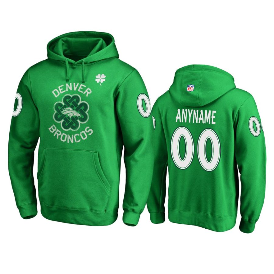 broncos kelly green custom st. patricks day hoodie