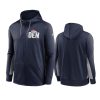 broncos navy gray mascot performance full zip hoodie