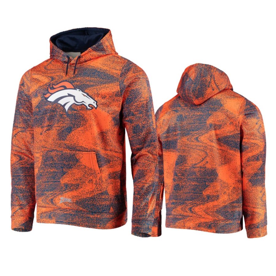 broncos navy orange static pullover hoodie