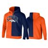 broncos orange staple split logo hoodie