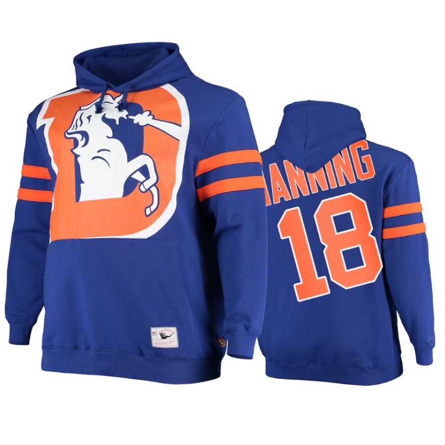 broncos peyton manning royal big face hoodie