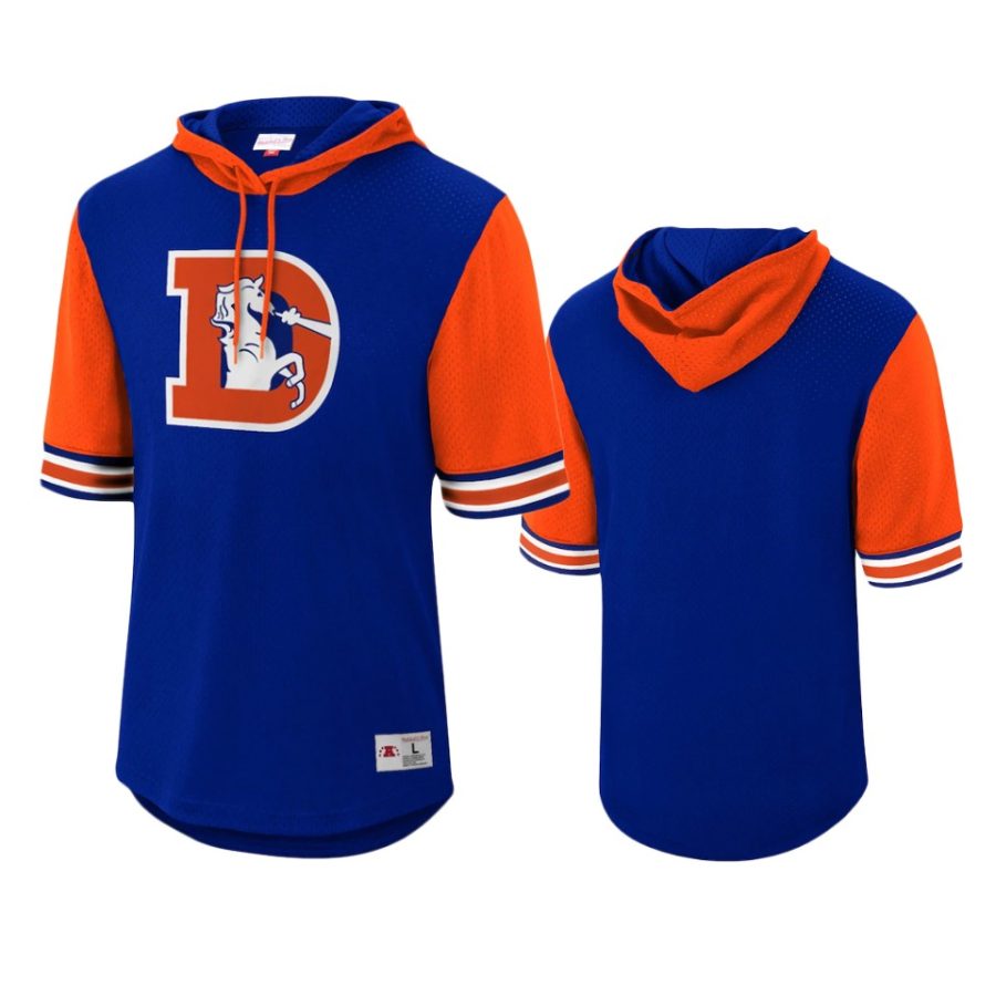 broncos royal buzzer beater mesh hoodie