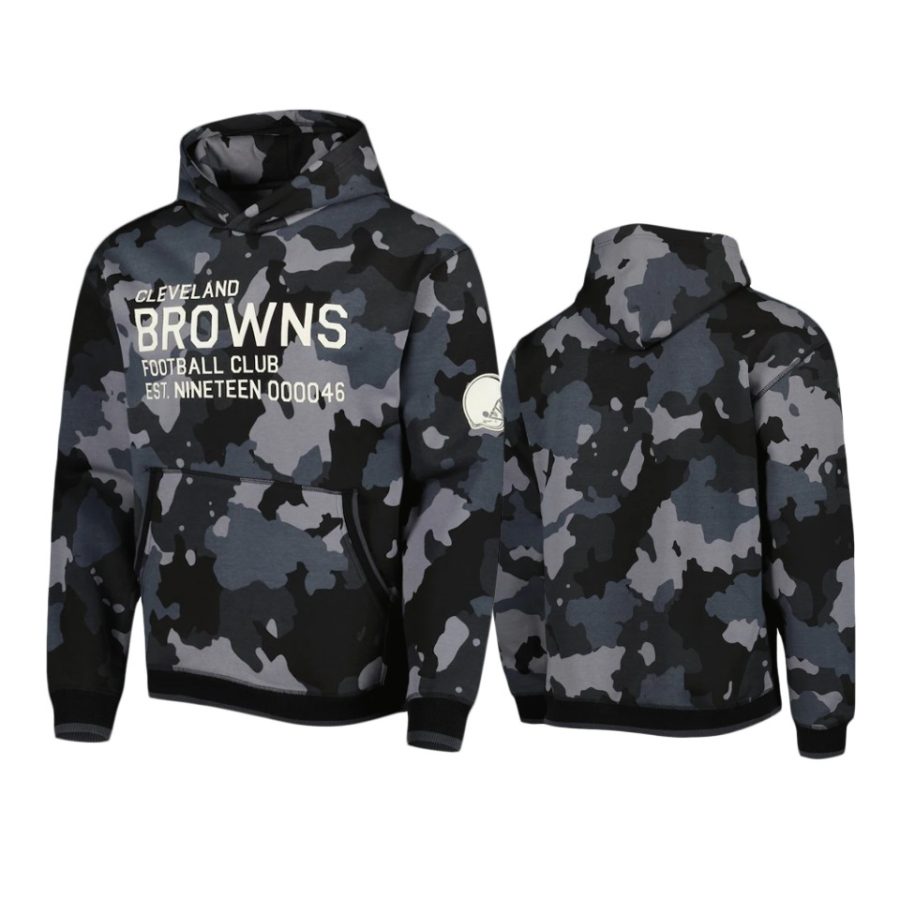 browns black camo pullover hoodie