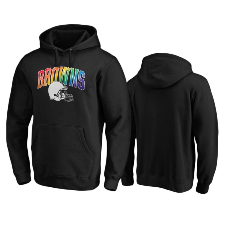 browns black pride logo pullover hoodie