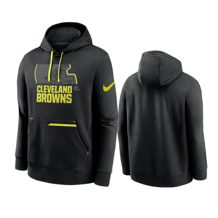 browns black volt pullover hoodie